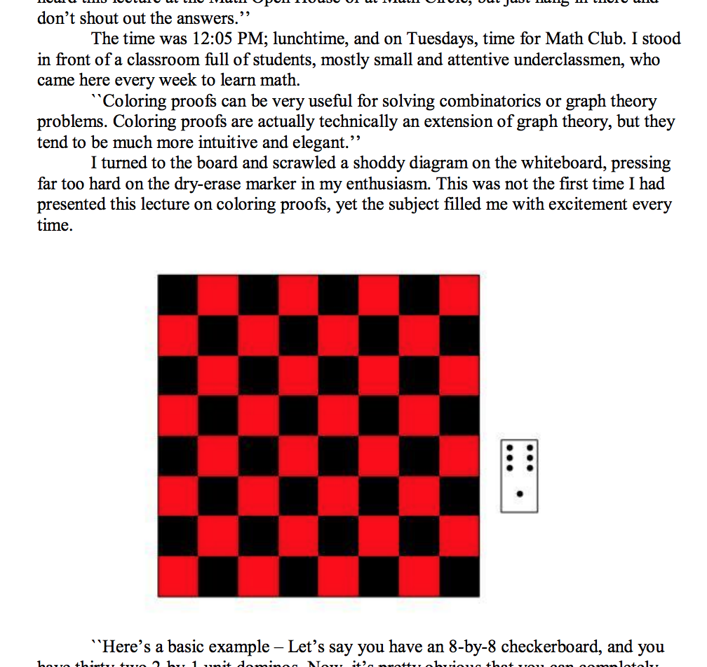 Original University of Chicago essay scan, page 1